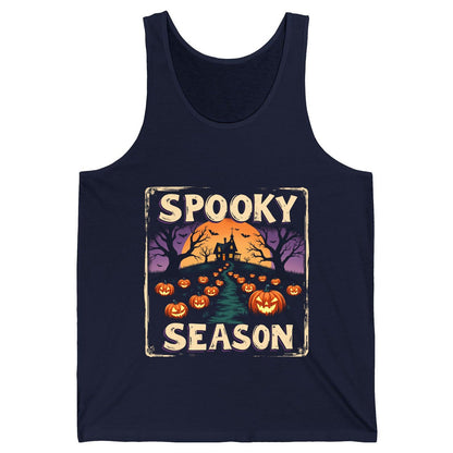Spooky Season Halloween Tank Top Navy product mockup