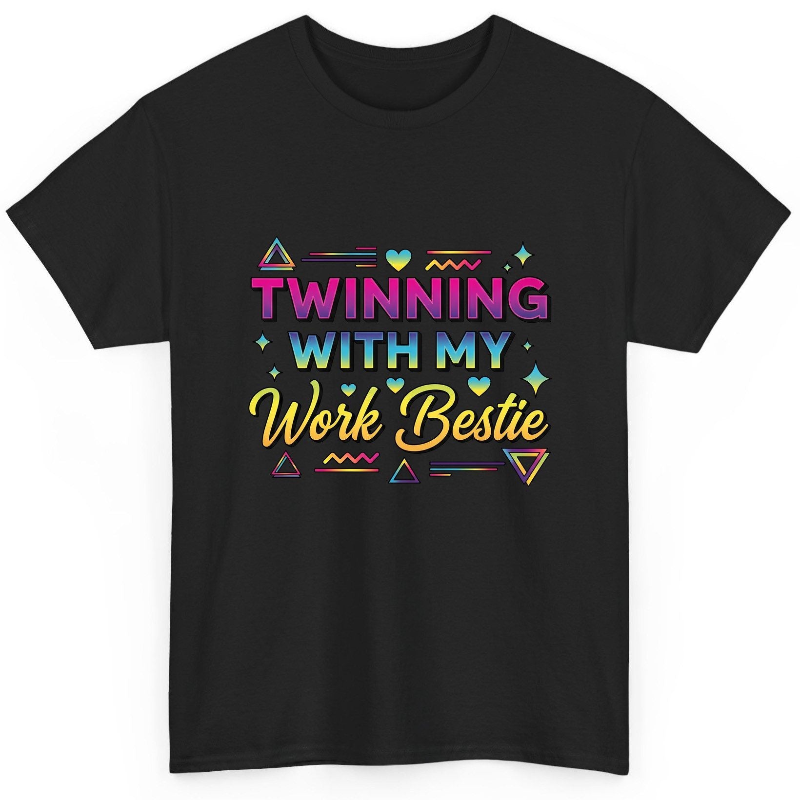 Twinning with My Work Bestie work bestie T-Shirt Black product mockup