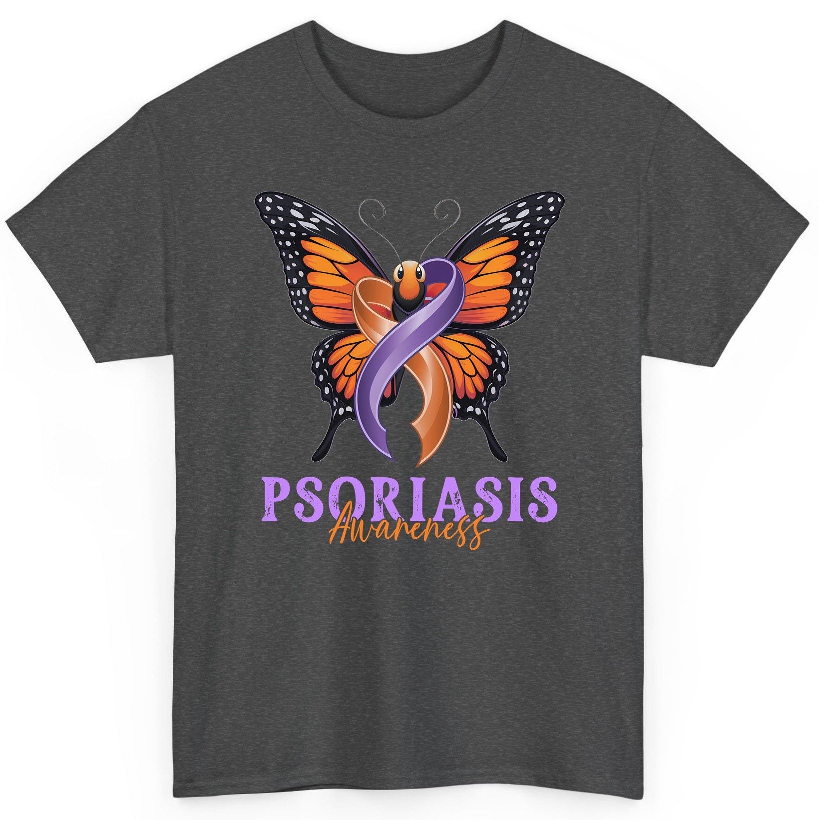 Psoriasis Awareness psoriasis awareness T-Shirt Dark Heather product mockup