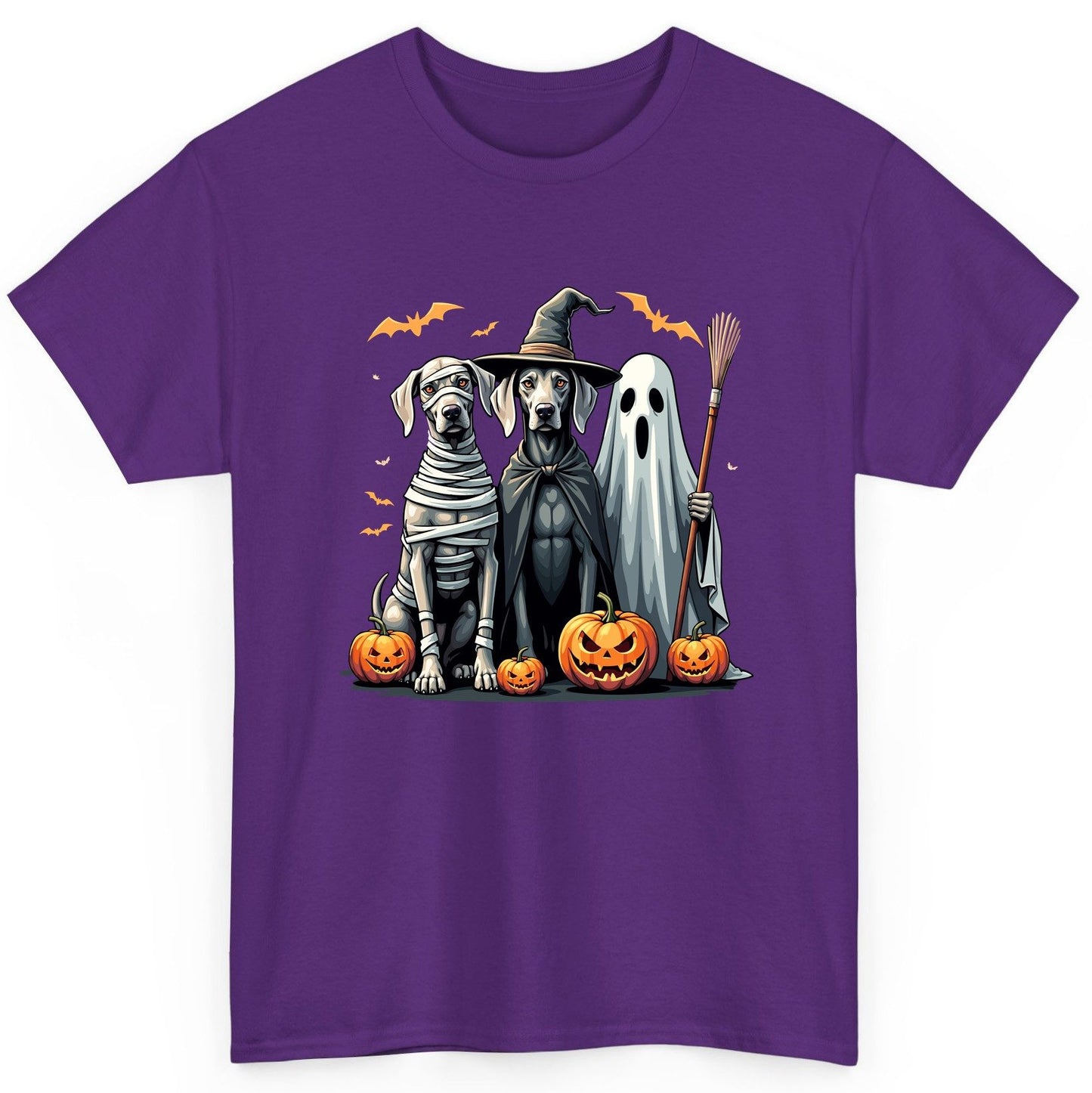 Halloween Weimaraner Dogs Halloween weimaraner dogs T-Shirt Purple product mockup
