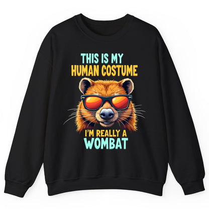This Is My Human Costume I'm Really a Wombat wombat Sweatshirt Black product mockup