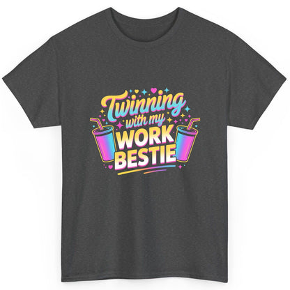 Twinning with My Work Bestie work friendship T-Shirt Dark Heather product mockup