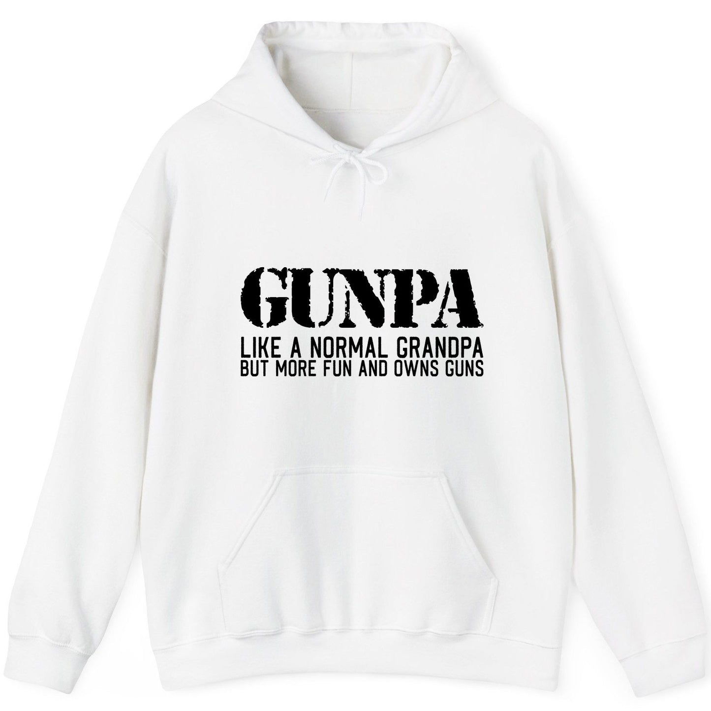 Gunpa Like a Normal Grandpa but More Fun and Owns Guns gun owning grandpa Hoodie White product mockup