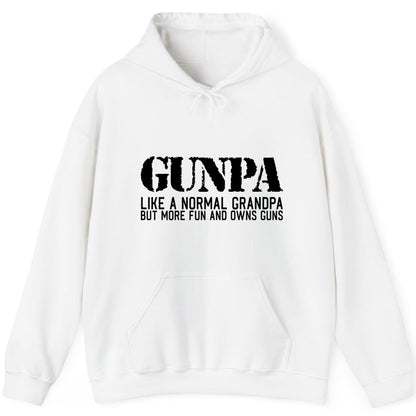 Gunpa Like a Normal Grandpa but More Fun and Owns Guns gun owning grandpa Hoodie White product mockup