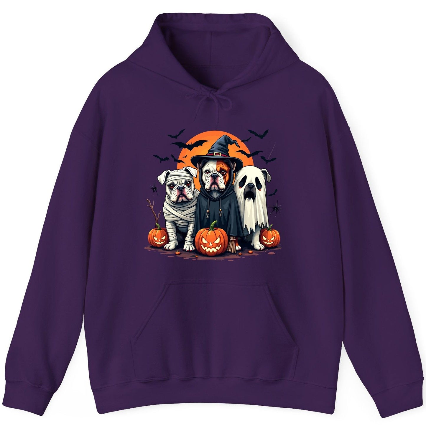 Halloween Bulldogs Costumes Halloween bulldogs Hoodie Purple product mockup