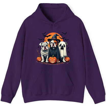 Halloween Bulldogs Costumes Halloween bulldogs Hoodie Purple product mockup