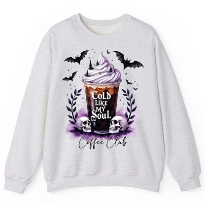 Cold Like My Soul gothic iced coffee Sweatshirt Ash product mockup