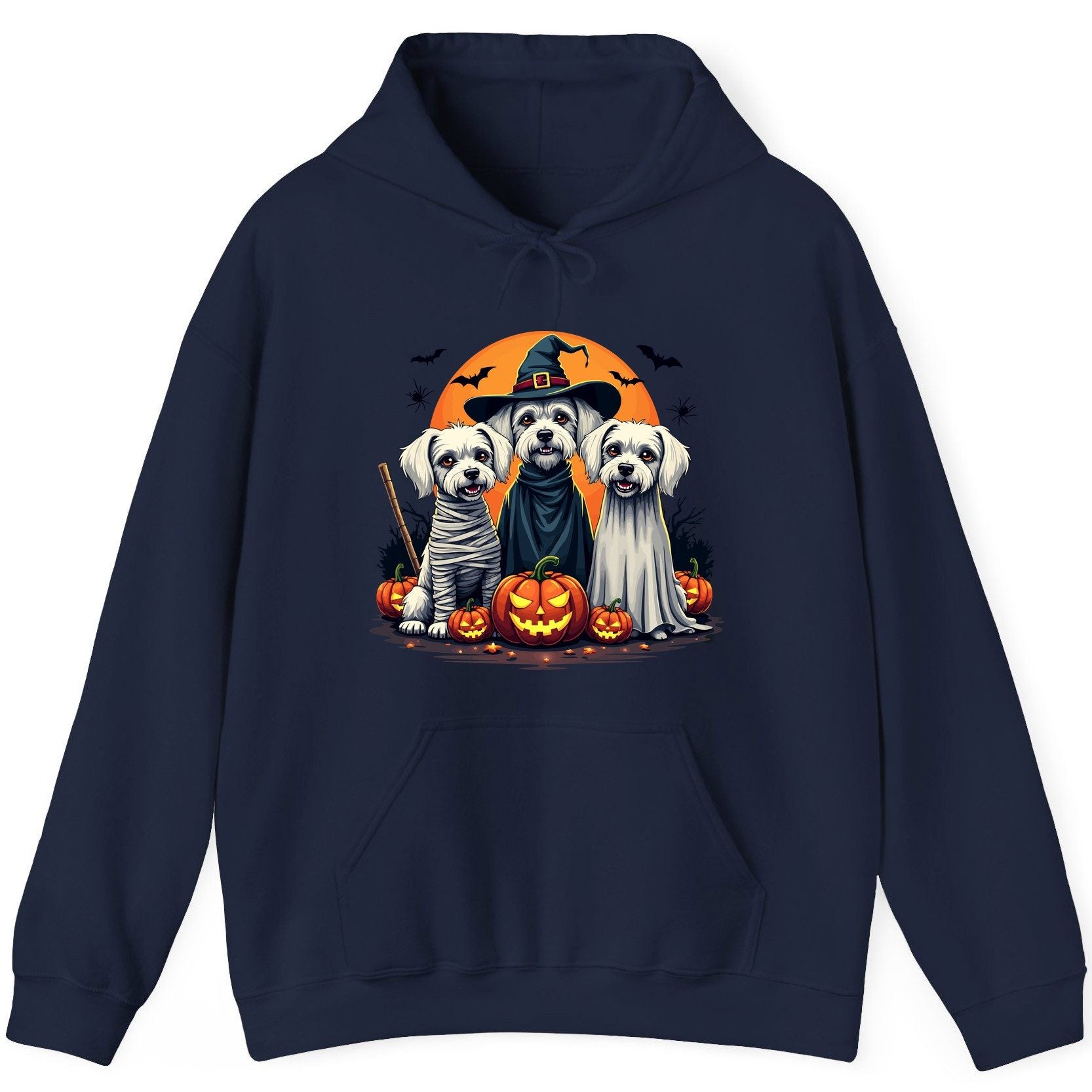 Halloween Dogs Costumes Halloween dogs Hoodie Navy product mockup