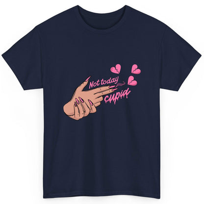 Not Today Cupid anti-Valentine's Day T-Shirt Navy product mockup