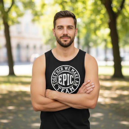 Together We Make an Epic Team teamwork Tank Top Black lifestyle mockup