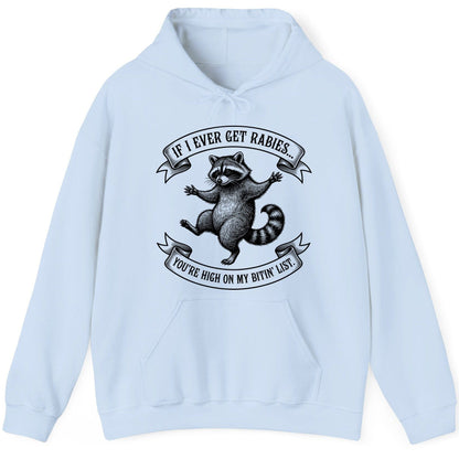Subtle Raccoon Sketch raccoon Hoodie Light Blue product mockup