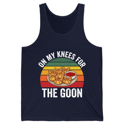 On My Knees for the Goon crab rangoon Tank Top Navy product mockup