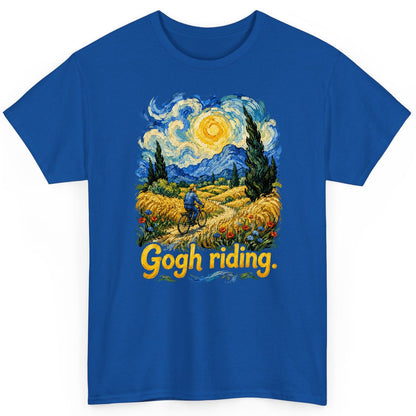 Gogh Riding van gogh art parody T-Shirt Royal product mockup