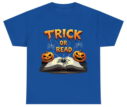 Trick or Read Halloween reading Youth T-Shirt Royal product mockup