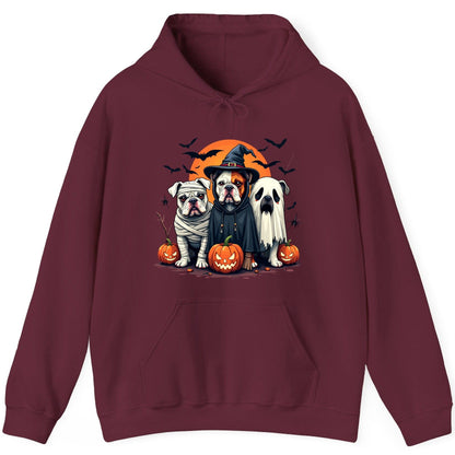 Halloween Bulldogs Costumes Halloween bulldogs Hoodie Maroon product mockup
