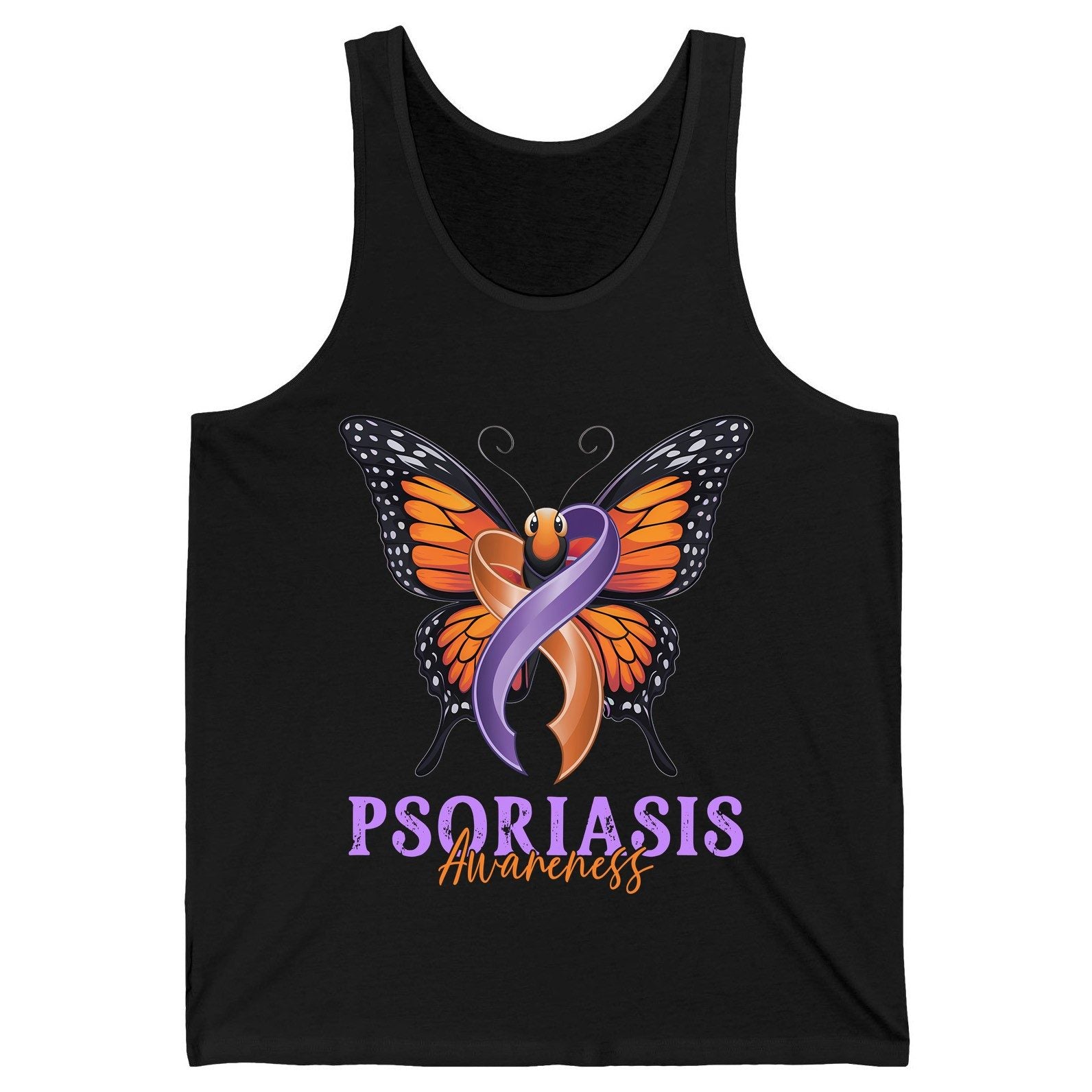 Psoriasis Awareness psoriasis awareness Tank Top Black product mockup