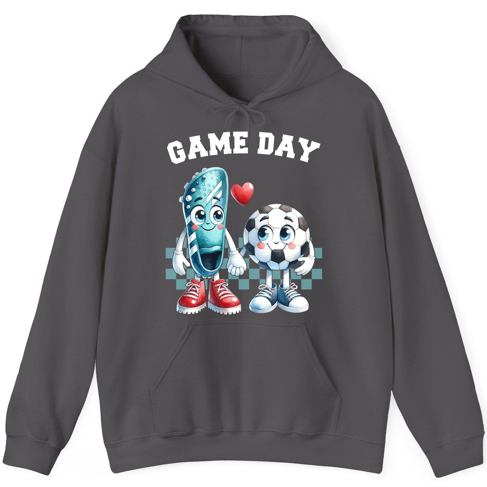 Game Day soccer Hoodie Charcoal product mockup