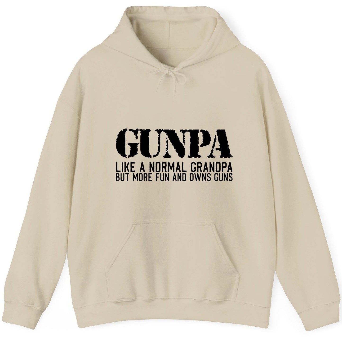Gunpa Like a Normal Grandpa but More Fun and Owns Guns gun owning grandpa Hoodie Sand product mockup