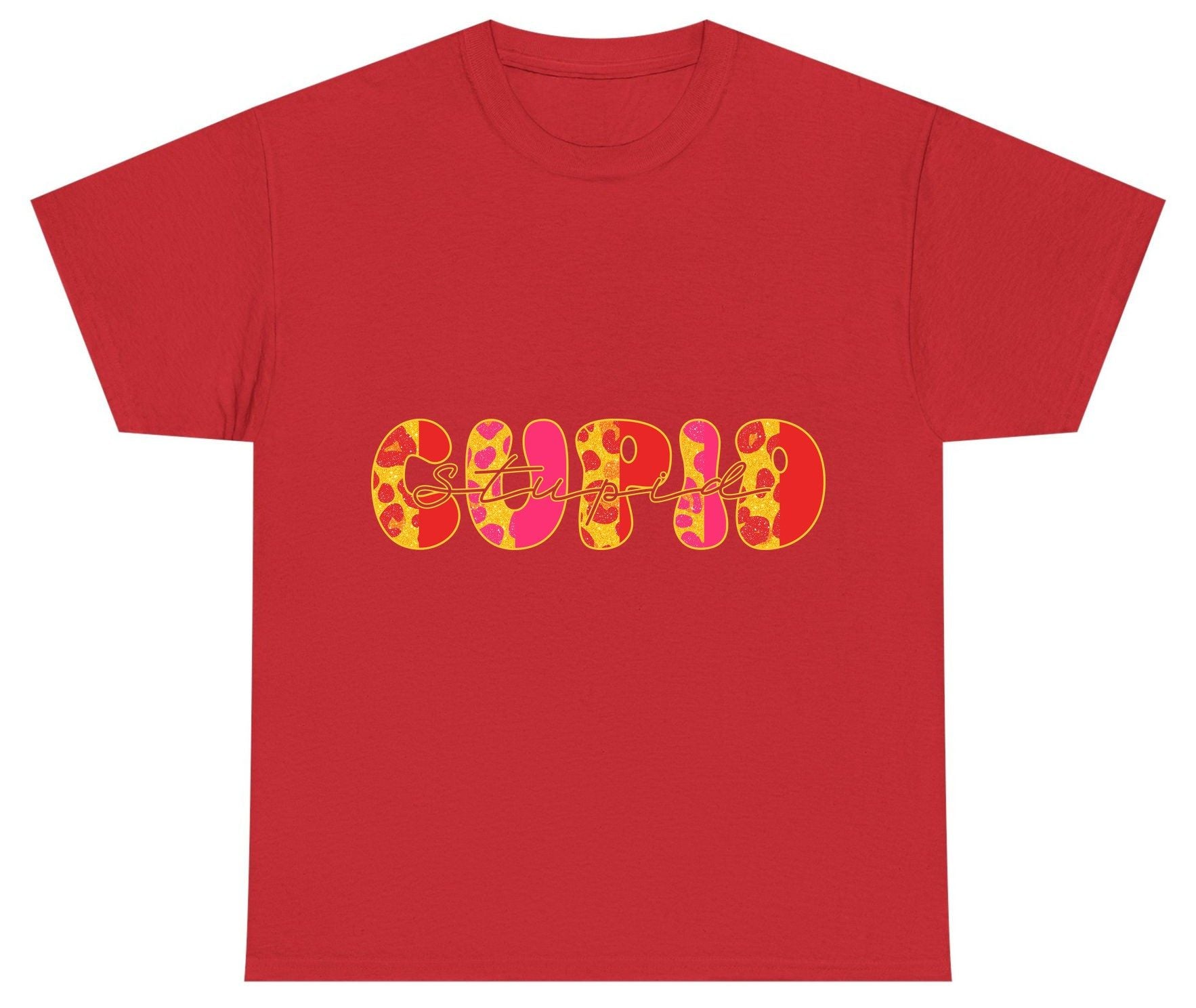Stupid Cupid anti-Valentine's Day Youth T-Shirt Red product mockup