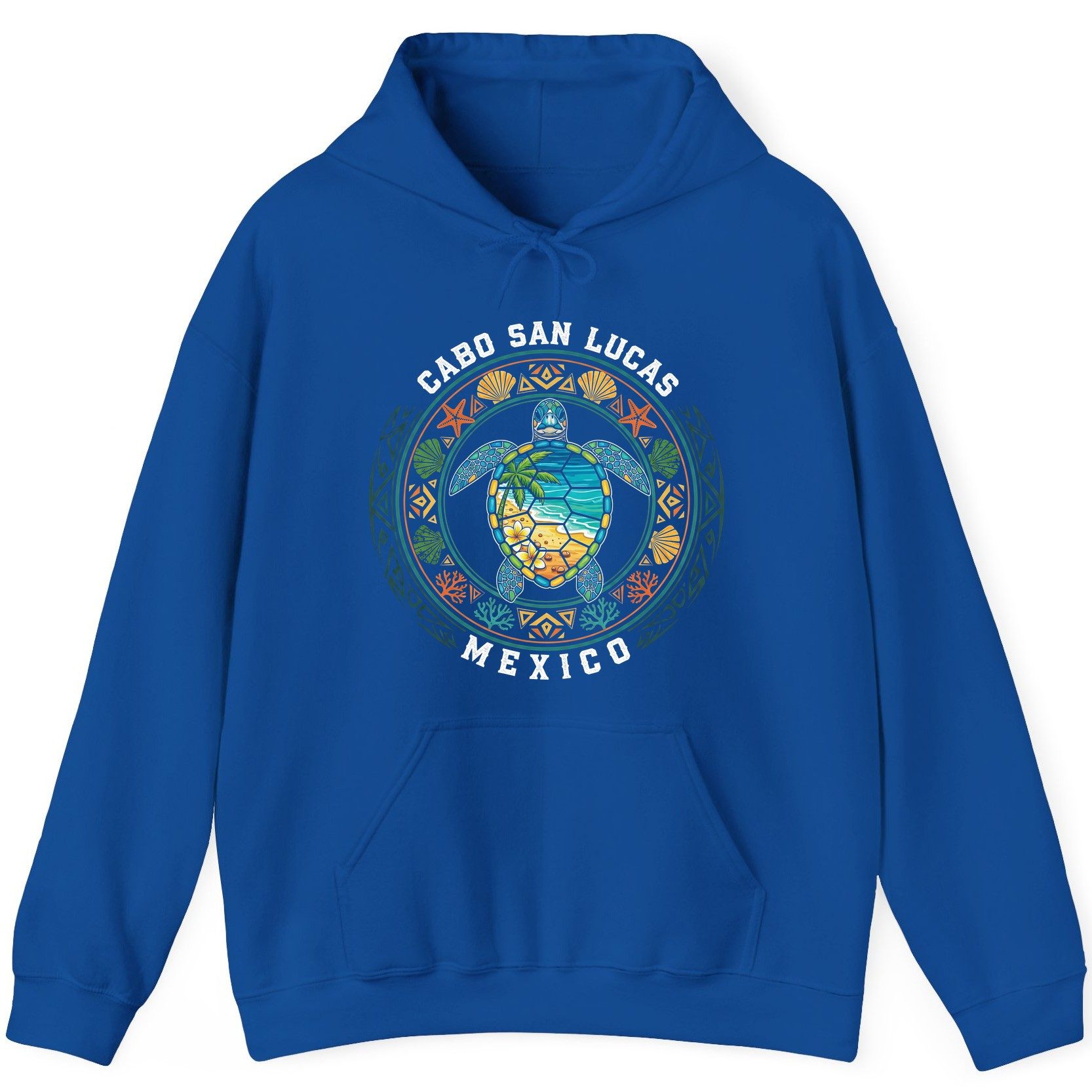 Cabo San Lucas Mexico sea turtle Hoodie Royal product mockup