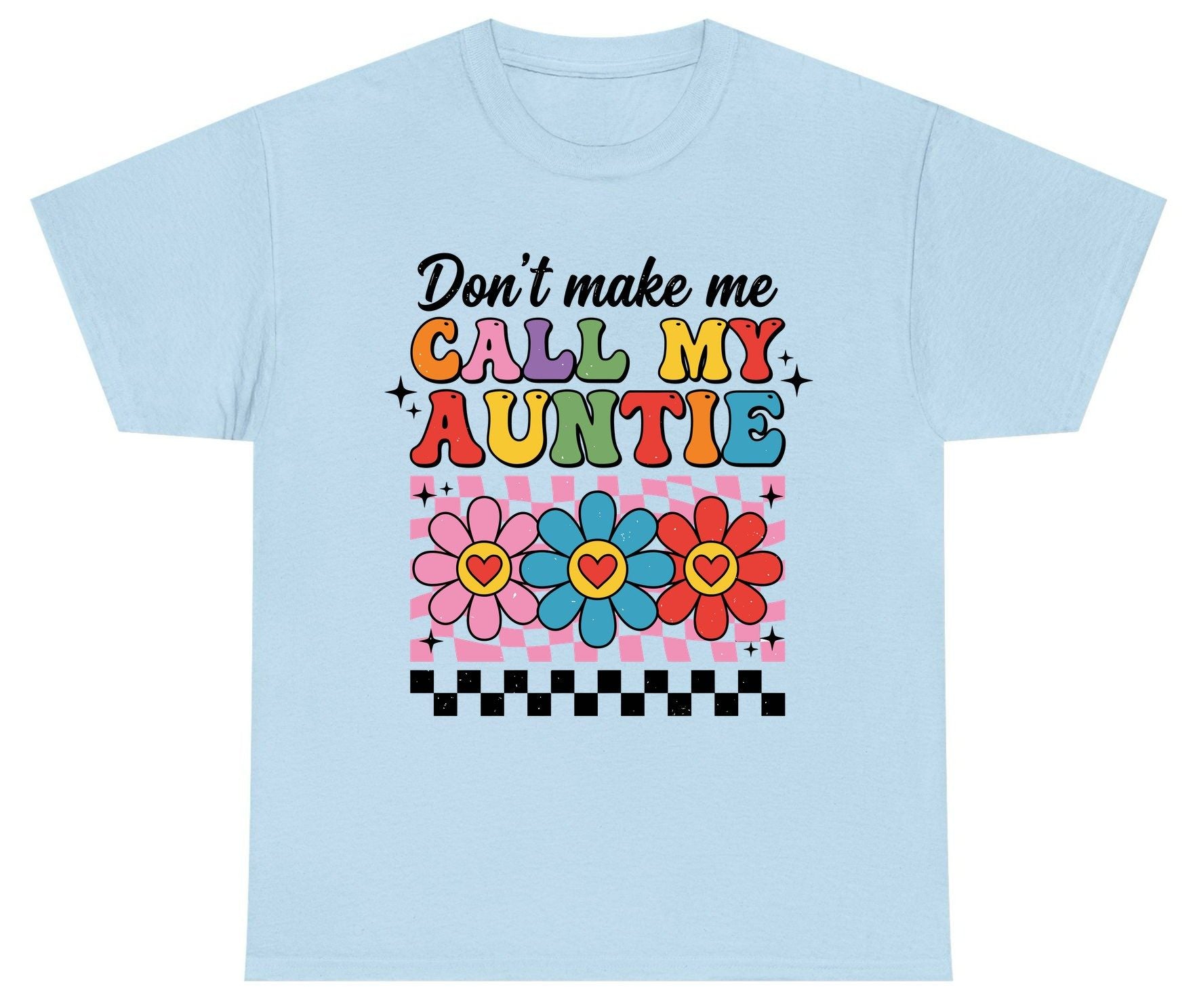 Call My Auntie family humor Youth T-Shirt Light Blue product mockup