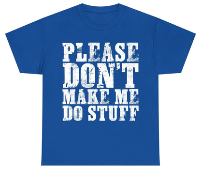 Please Don't Make Me Do Stuff sarcastic humor Youth T-Shirt Royal product mockup