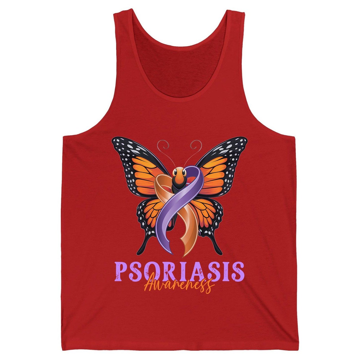 Psoriasis Awareness psoriasis awareness Tank Top Red product mockup