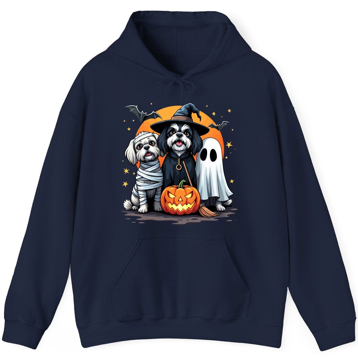Halloween Dogs Costumes Halloween dogs Hoodie Navy product mockup