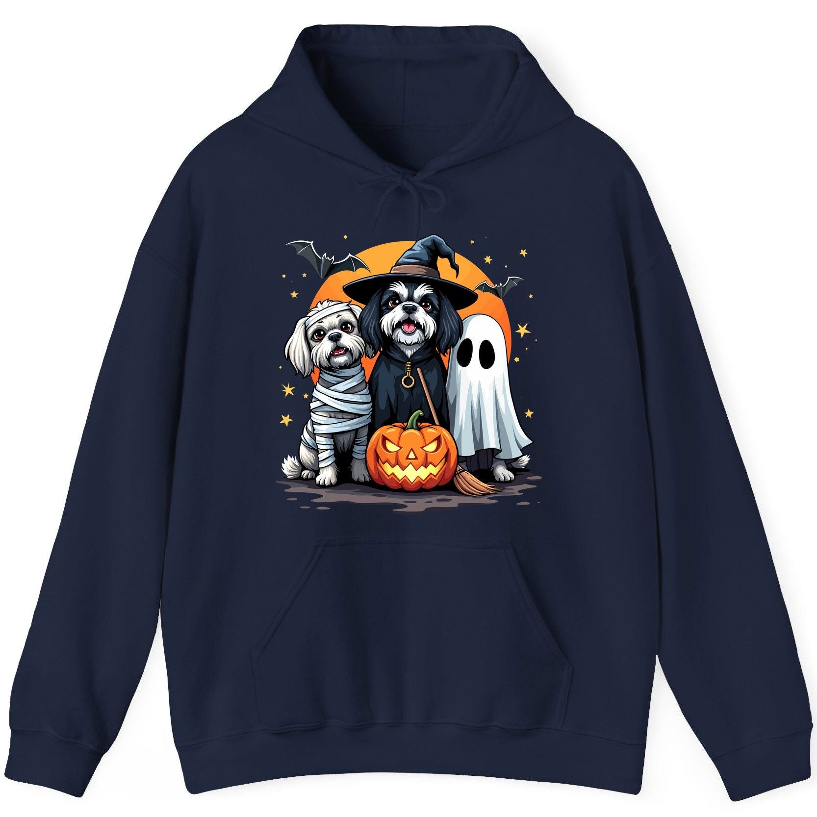 Halloween Dogs Costumes Halloween dogs Hoodie Navy product mockup