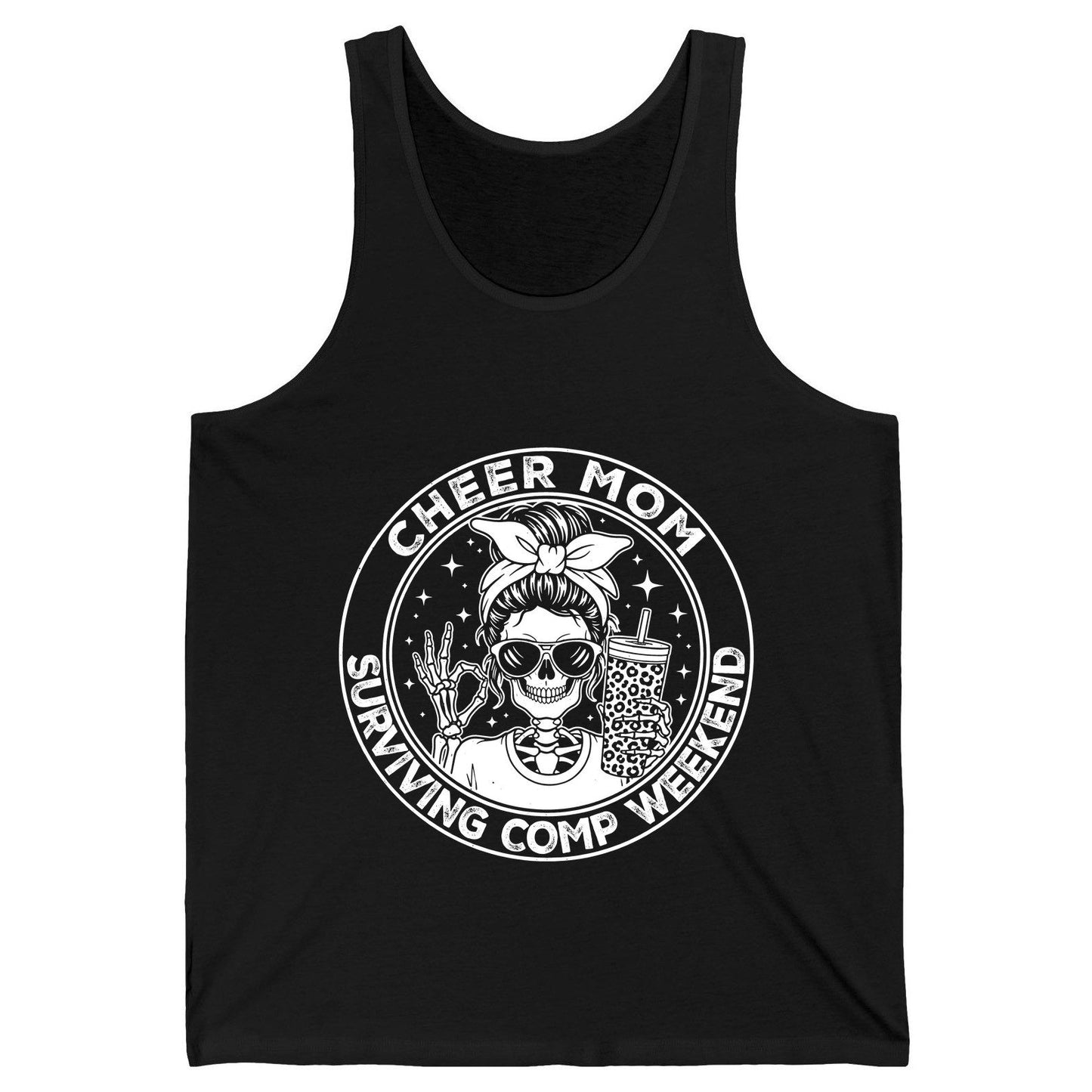 Cheer Mom Surviving Comp Weekend cheer mom Tank Top Black product mockup