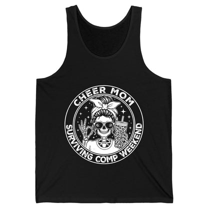 Cheer Mom Surviving Comp Weekend cheer mom Tank Top Black product mockup