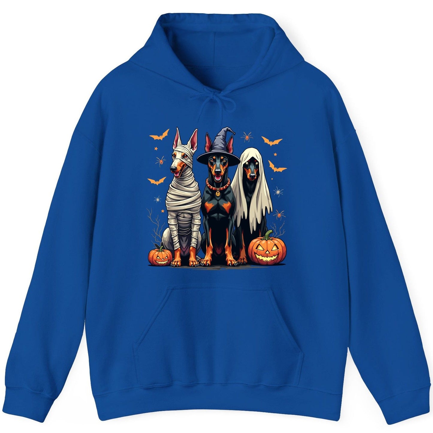 Halloween Doberman Trio doberman pinscher Hoodie Royal product mockup
