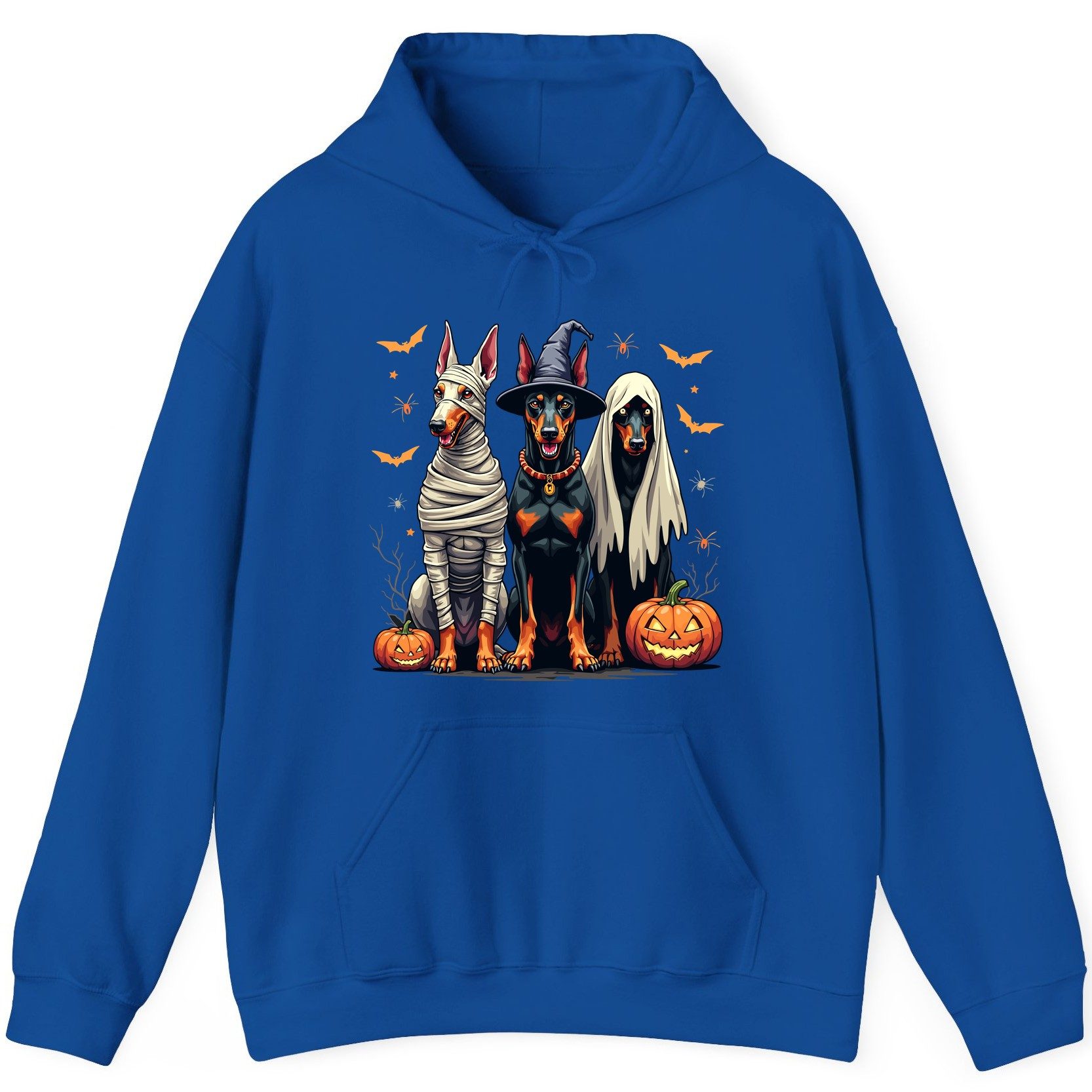 Halloween Doberman Trio doberman pinscher Hoodie Royal product mockup