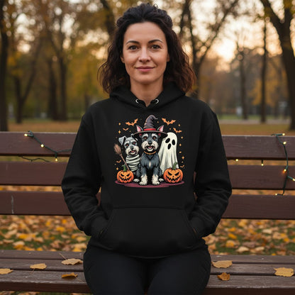 Halloween Schnauzer Dogs schnauzer dogs Hoodie Black lifestyle mockup