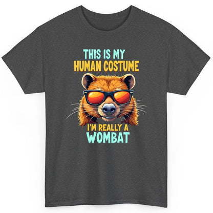 This Is My Human Costume I'm Really a Wombat wombat T-Shirt Dark Heather product mockup