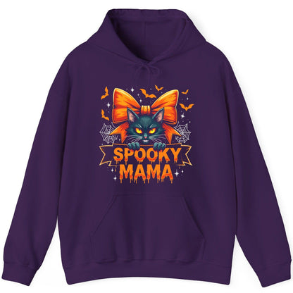 Spooky Mama black cat Hoodie Purple product mockup