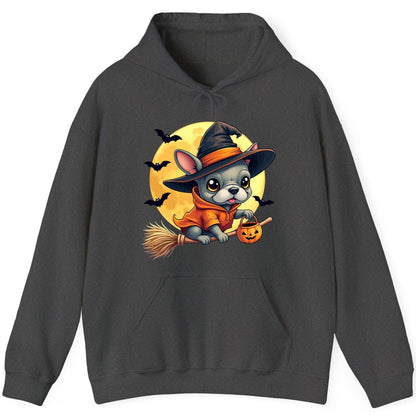 Cute Witch French Bulldog french bulldog Hoodie Dark Heather product mockup