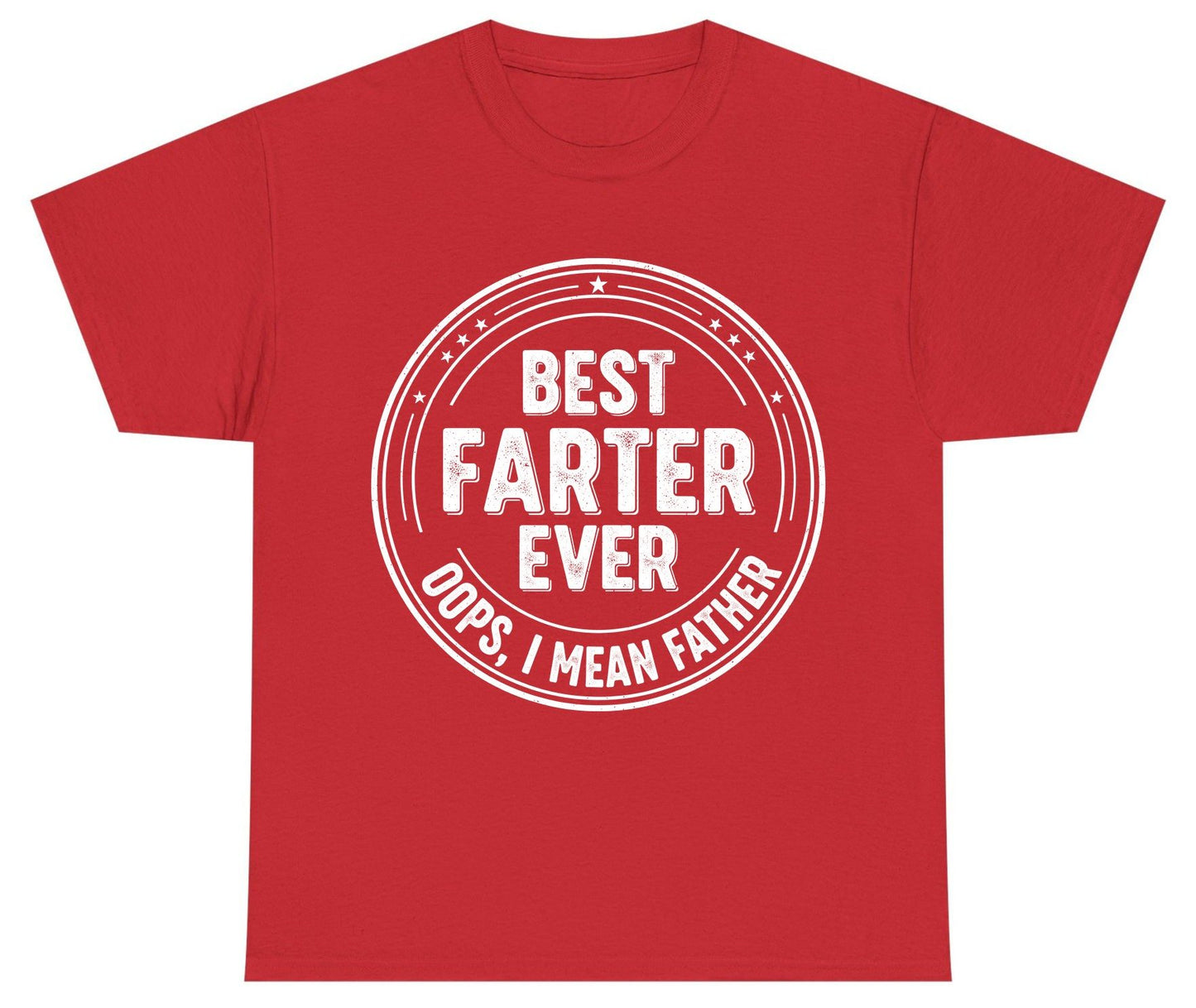 Best Farter Ever Oops, I Mean Father fatherhood Youth T-Shirt Red product mockup