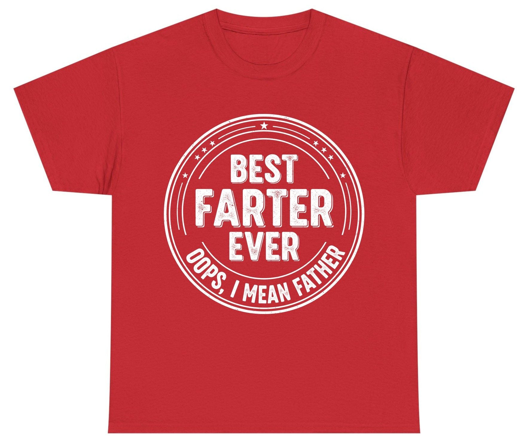 Best Farter Ever Oops, I Mean Father fatherhood Youth T-Shirt Red product mockup