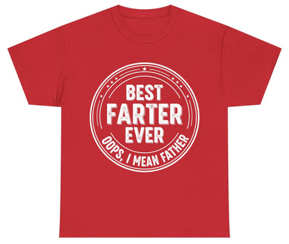 Best Farter Ever Oops, I Mean Father fatherhood Youth T-Shirt Red product mockup