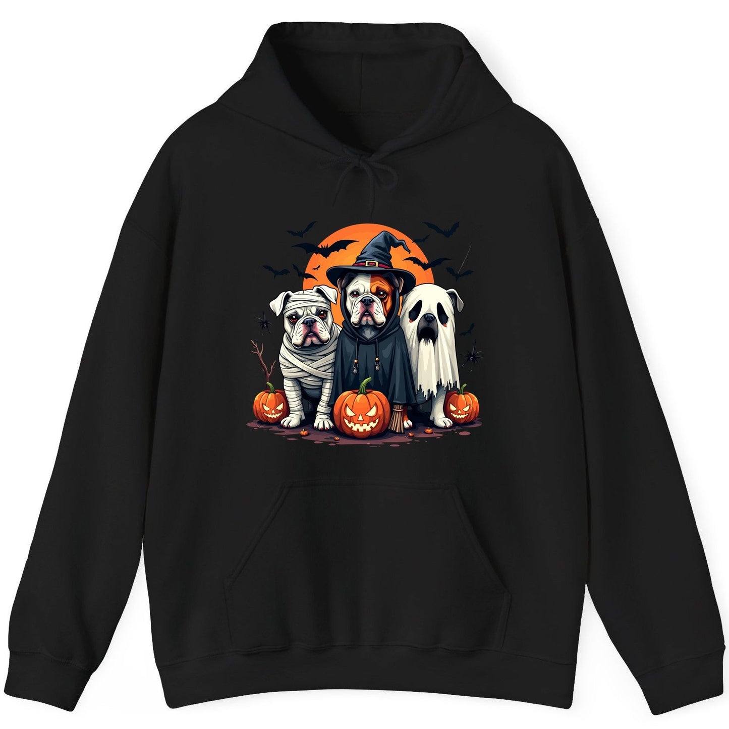 Halloween Bulldogs Costumes Halloween bulldogs Hoodie Black product mockup