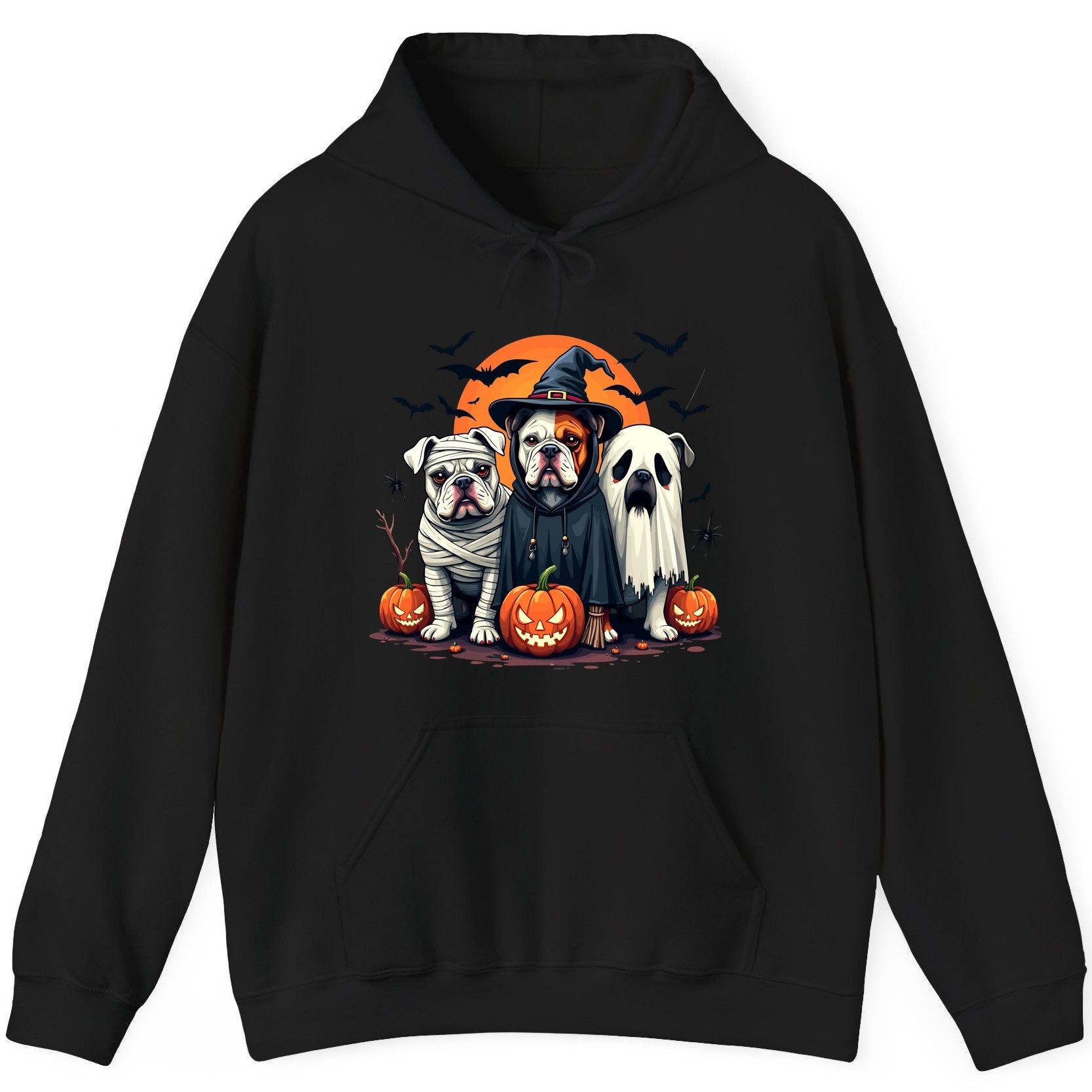 Halloween Bulldogs Costumes Halloween bulldogs Hoodie Black product mockup