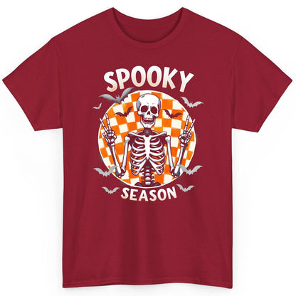 Spooky Season Halloween skeleton T-Shirt Cardinal Red product mockup