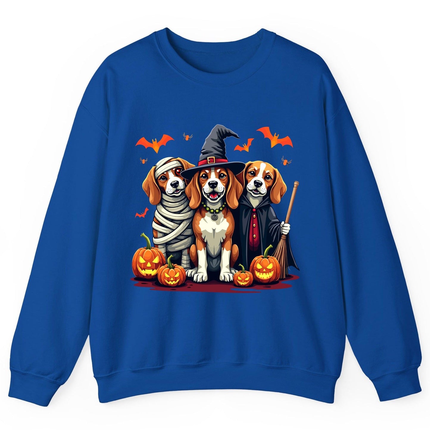 Halloween Beagles Costume beagles in Halloween costumes Sweatshirt Royal product mockup