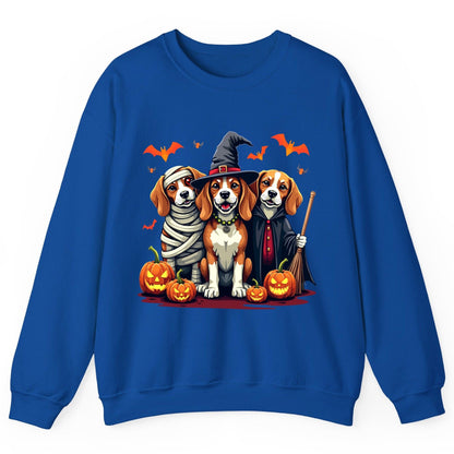 Halloween Beagles Costume beagles in Halloween costumes Sweatshirt Royal product mockup