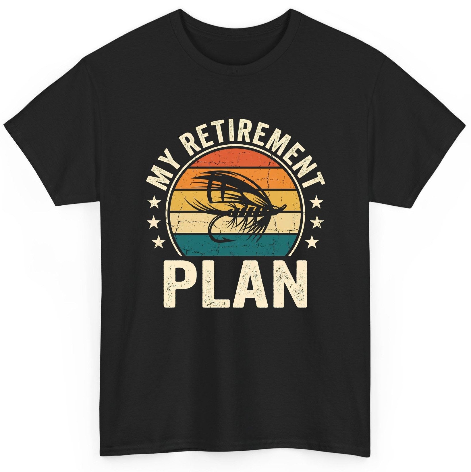 My Retirement Plan fly fishing T-Shirt Black product mockup