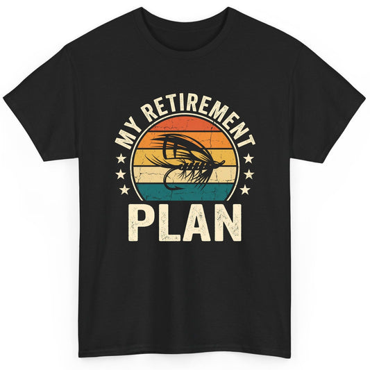 My Retirement Plan fly fishing T-Shirt Black product mockup