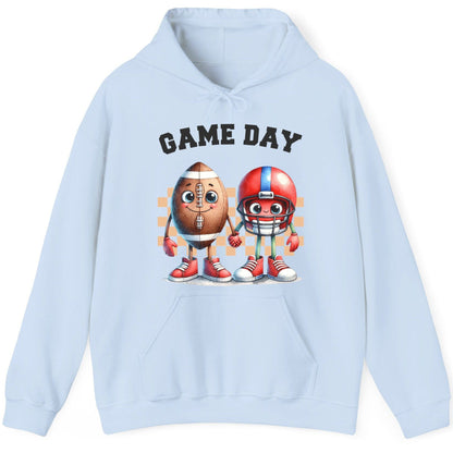 Game Day american football Hoodie Light Blue product mockup