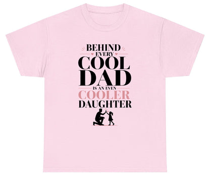 Behind Every Cool Dad Is an Even Cooler Daughter father and daughter Youth T-Shirt Light Pink product mockup