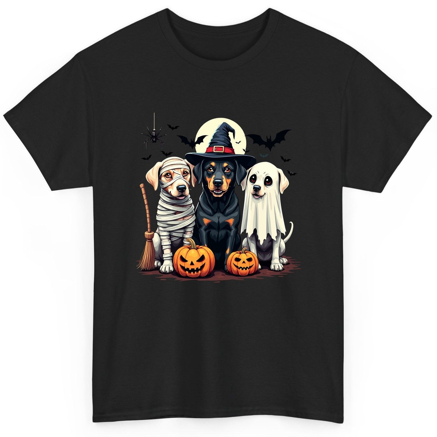 Halloween Dogs in Costumes dogs in Halloween costumes T-Shirt Black product mockup